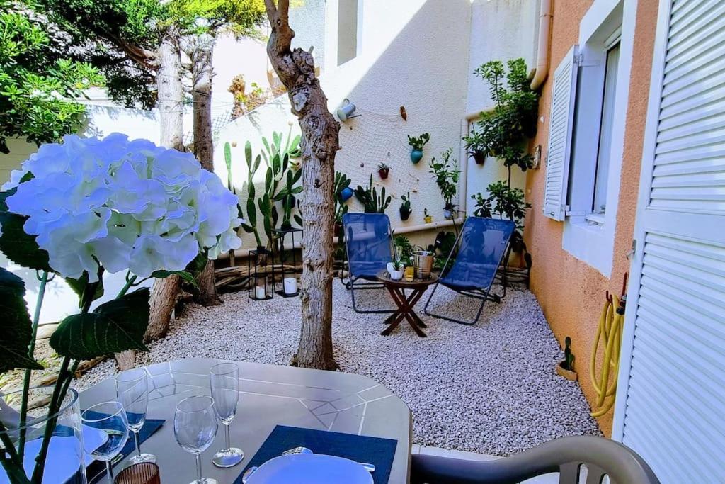 Le Marine Rez De Jardin Direct Plage Parking Prive Climatise Sète Extérieur photo