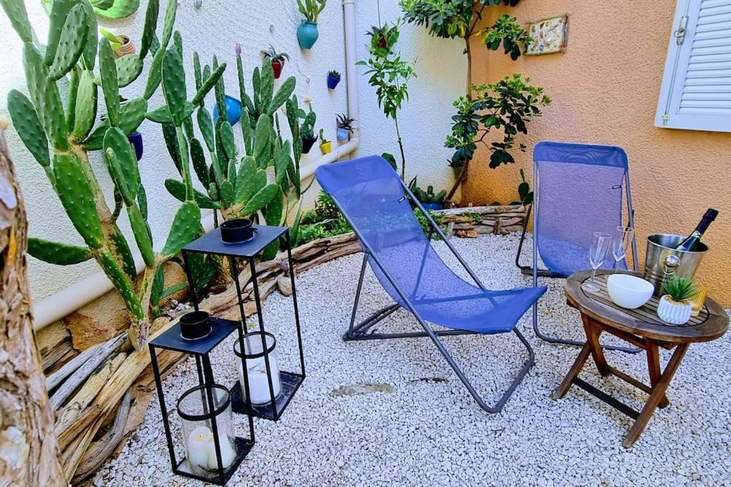 Le Marine Rez De Jardin Direct Plage Parking Prive Climatise Sète Extérieur photo